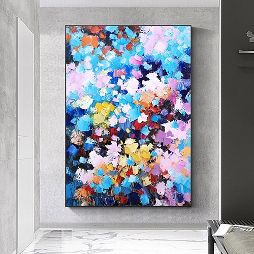 handgefertigtes Ölgemälde auf Leinwand, Wandkunst, Dekoration, modern, abstrakt, für die Inneneinrichtung, gerollt, rahmenlos, ungedehntes Gemälde Image