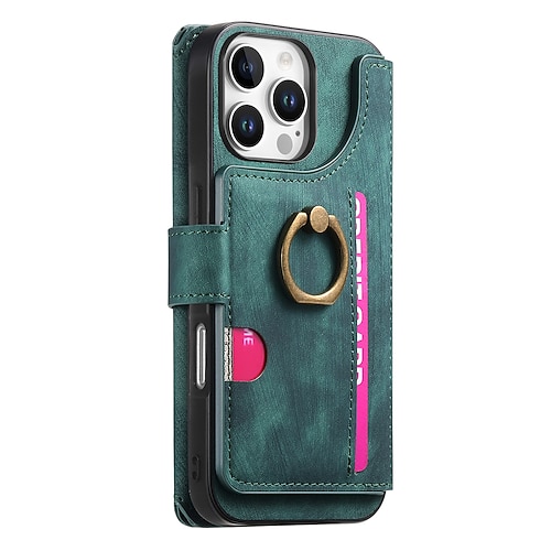 Handy Hülle Handyhüllen Für iPhone 17 Pro Max 17 Air 16 Pro Max Plus 16 16 Plus 16 Pro 15 15 Pro Max 15 14 Pro Max Plus 13 Pro Max Brieftaschenhülle Reisverschluss Ständer Kartenfach Retro TPU Nylon