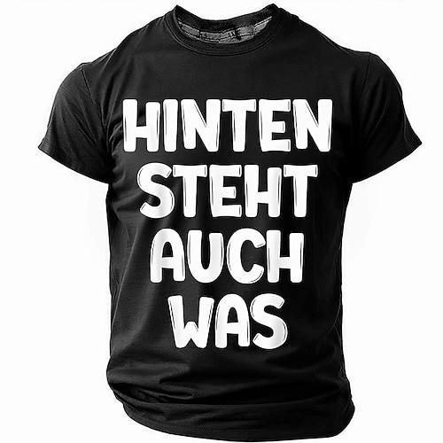 Herren Grafik-T-Shirt Auf dem Rücken steht auch etwas Lustiges Wortspiel Kurzarm T-Shirt Image