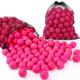 PullCrease 200 Pcs Foam Golf Practice Balls Bulk Realistic Feel Limited Flight Training Soft Practice Golf Balls for Outdoor Swing Indoor Backyard Training (Rose Red)