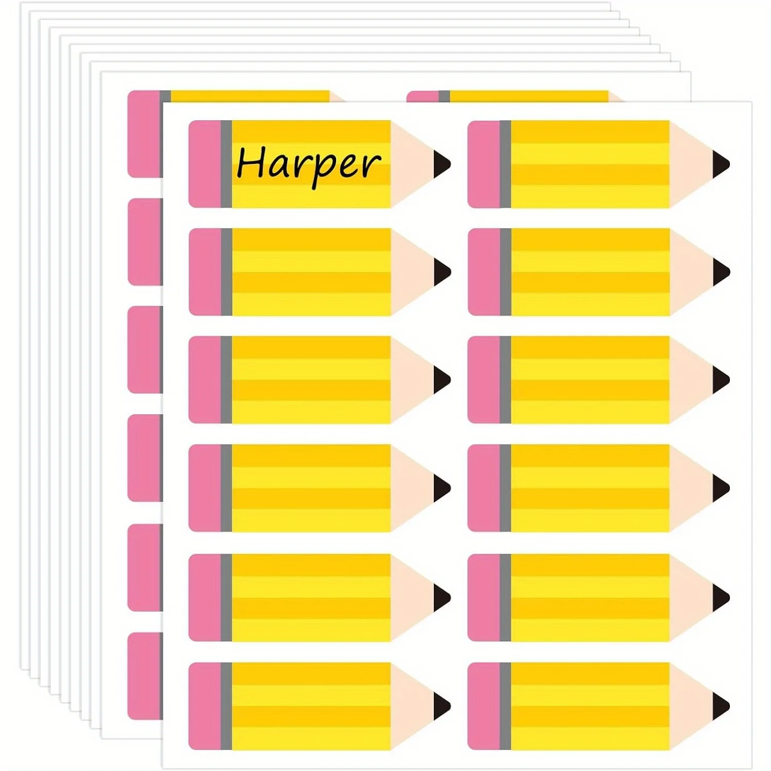 Namensschilder für die Schule – Etiketten zur Organisation im Klassenzimmer, Pinnwanddekorationen, Namensschilder für Schüler für Lehrer, Büros, Partys Image