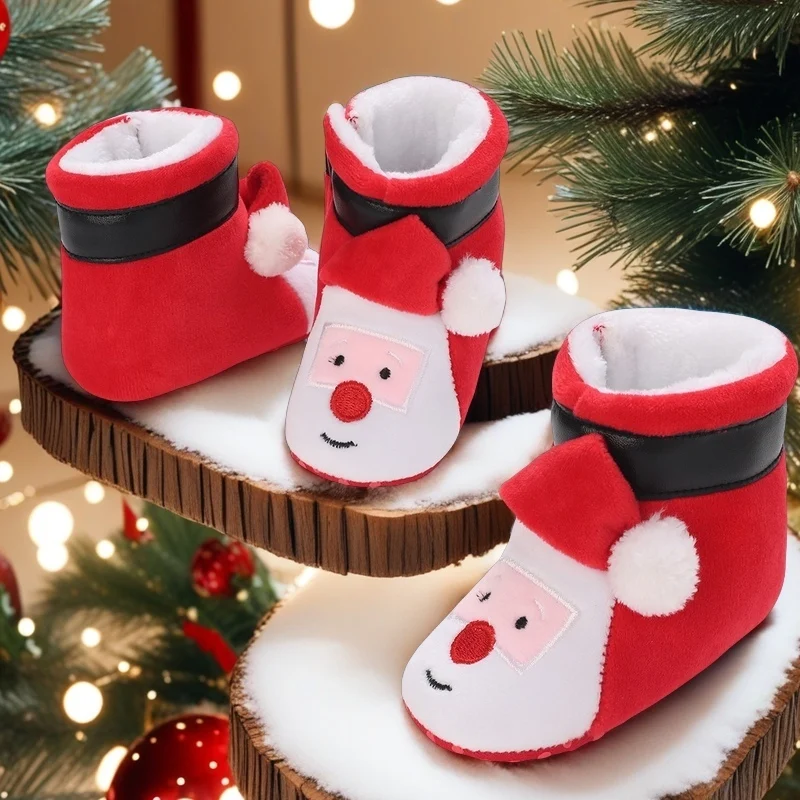 Bequeme und süße Socken für Vorschulmädchen mit Weihnachtsmotiv – weiche Baumwollmischung, perfektes Weihnachtsgeschenk Image