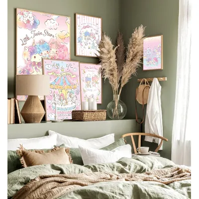 Cartoon L-LittleS T-Twin Star Good Quality Prints And Posters Whitepaper Sticker DIY Room Bar Cafe Vintage Decorative Painting