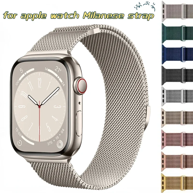 Metall-Milanese-Armband für Apple Watch Band Ultra 49 mm 10 46/42 mm 9 8 7 45 mm 41 mm Magnetarmband iWatch 6 5 4 SE 44 mm 40 mm Image