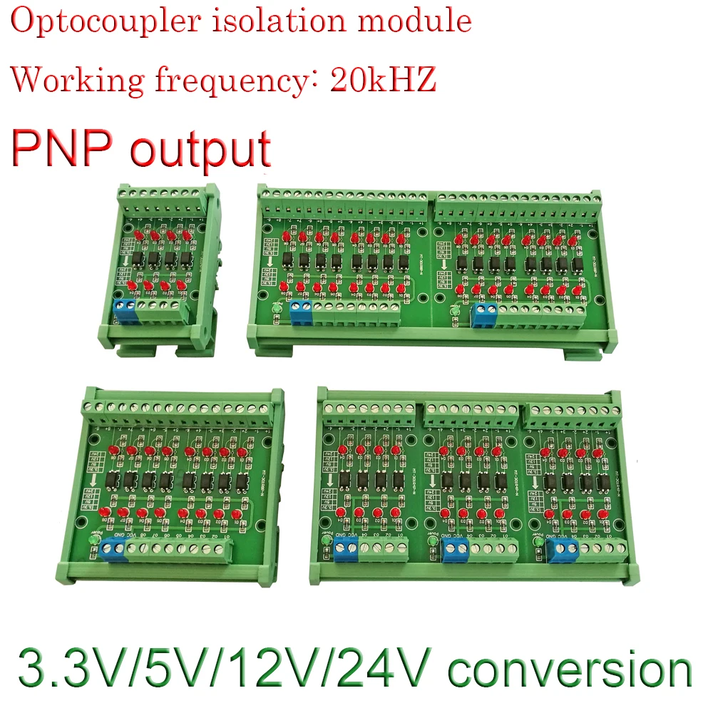 2-32 Wege PNP Ausgang Optokoppler Isolation Board Spannung Konverter Isolierte Modul PLC Signal Level Board 1,8 V 3,3 V 5 V 12 V 24 V Image