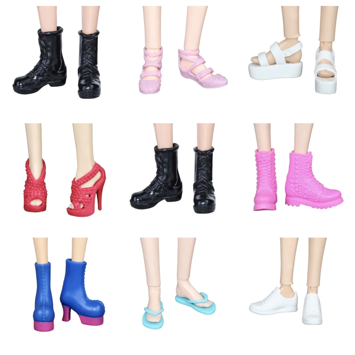Original 1/6 Puppe Schuhe Stiefel Weibliche Puppe Dekore Bunte Puppe Teile Schwarz Blau Rose Weiß Farbe Puppe Zubehör