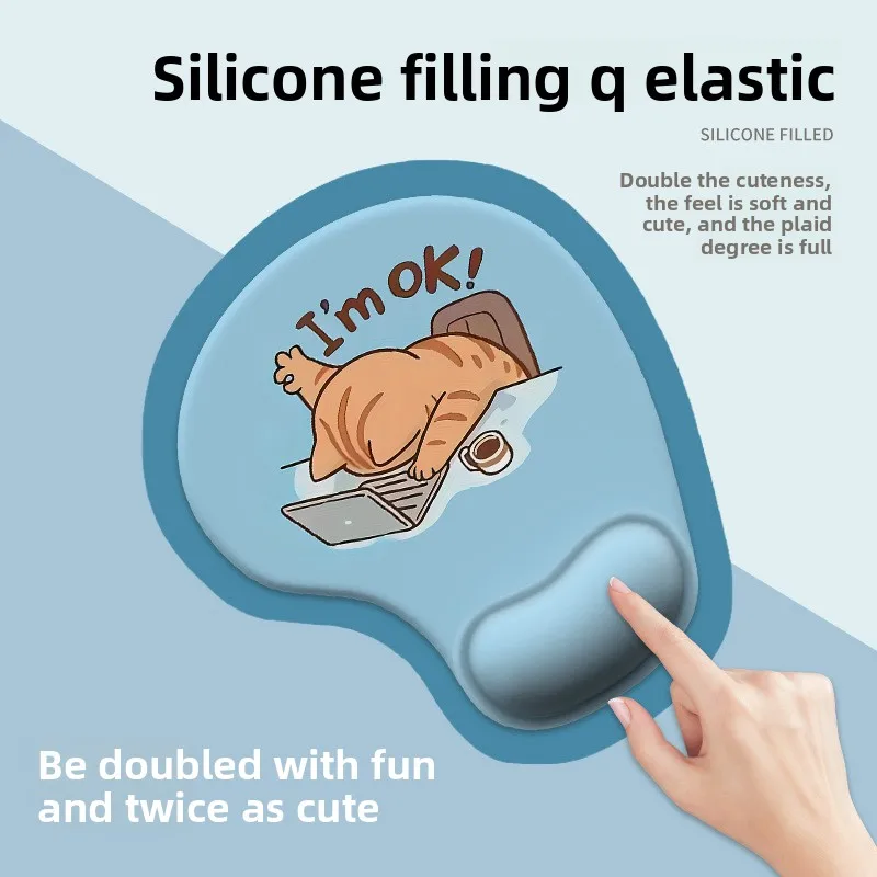 Cartoon Tier Silikon Handgelenkschutz Mauspad Handgelenkstütze Schreibtischunterlage Image