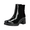 Stiefelette ARA "Ara Stiefelette Leder", Damen, Gr. 38, schwarz (schwarz lack), Leder, casual, Schuhe