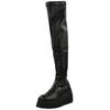Overkneestiefel STEVE MADDEN "STEVE MADDEN Stiefel Leder/Textil", Damen, Gr. 41, schwarz, Leder, Textil, casual, Schuhe