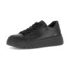 Plateausneaker GABOR, Damen, Gr. 43, schwarz, Nappaleder, unifarben, sportlich, Schuhe, Freizeitschuh, Halbschuh, Schnürschuh mit Ziernaht am Sohlenrand