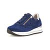 Sneaker GABOR COMFORT "Gabor Comfort Sneaker Veloursleder/Textil", Damen, Gr. 38,5, blau (blau, silber), Veloursleder, Textil, casual, Schuhe