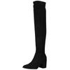 Overkneestiefel STEVE MADDEN "STEVE MADDEN Stiefel Textil", Damen, Gr. 36, schwarz, Textil, casual, Schuhe