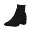 Stiefelette HÖGL "Högl Stiefelette Veloursleder", Damen, Gr. 37,5, schwarz, Veloursleder, casual, Schuhe