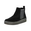 Stiefelette GABOR "Gabor Stiefelette Veloursleder/Textil", Damen, Gr. 40, schwarz (schwarz, grau), Veloursleder, Textil, casual, Schuhe