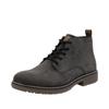 Schnürstiefelette RIEKER, Herren, Gr. 45, braun (dunkelgrau, braun), Nubukleder, klassisch, Schuhe, Schnürboots, Workerboots, Profilsohle, mit Anziehlasche