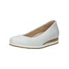 Ballerina GABOR COMFORT "Gabor Comfort Ballerinas Leder", Damen, Gr. 40,5, weiß, Leder, casual, Schuhe