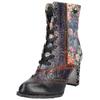 High-Heel-Stiefelette LAURA VITA "LAURA VITA Stiefelette Leder/Textil", Damen, Gr. 38, lila (violett), Leder, Textil, casual, Schuhe