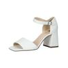Riemchensandale HÖGL "Högl Sandalen Leder", Damen, Gr. 34,5, weiß, Leder, casual, Schuhe
