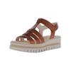 Keilsandalette GABOR "Gabor Sandalen Leder", Damen, Gr. 40,5, braun (camel), Leder, casual, Schuhe