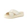 Pantolette PAUL GREEN "Paul Green Pantoletten Leder", Damen, Gr. 38, grau (platin), Leder, casual, Schuhe