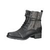 Schnürstiefelette MUSTANG SHOES "Mustang Shoes Stiefelette Lederimitat", Damen, Gr. 39, schwarz, Lederimitat, casual, Schuhe