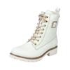 Schnürstiefelette RIEKER "Rieker Stiefelette Lederimitat", Damen, Gr. 41, weiß, Lederimitat, casual, Schuhe