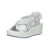 Keilsandalette IGI & CO "IGI & CO Sandalen Leder", Damen, Gr. 39, weiß (weiß, silber), Leder, casual, Schuhe