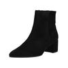 Stiefelette HÖGL "Högl Stiefelette Veloursleder", Damen, Gr. 38,5, schwarz, Veloursleder, casual, Schuhe