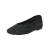 Ballerina STEVE MADDEN "STEVE MADDEN Ballerinas Textil", Damen, Gr. 37, schwarz, Textil, casual, Schuhe