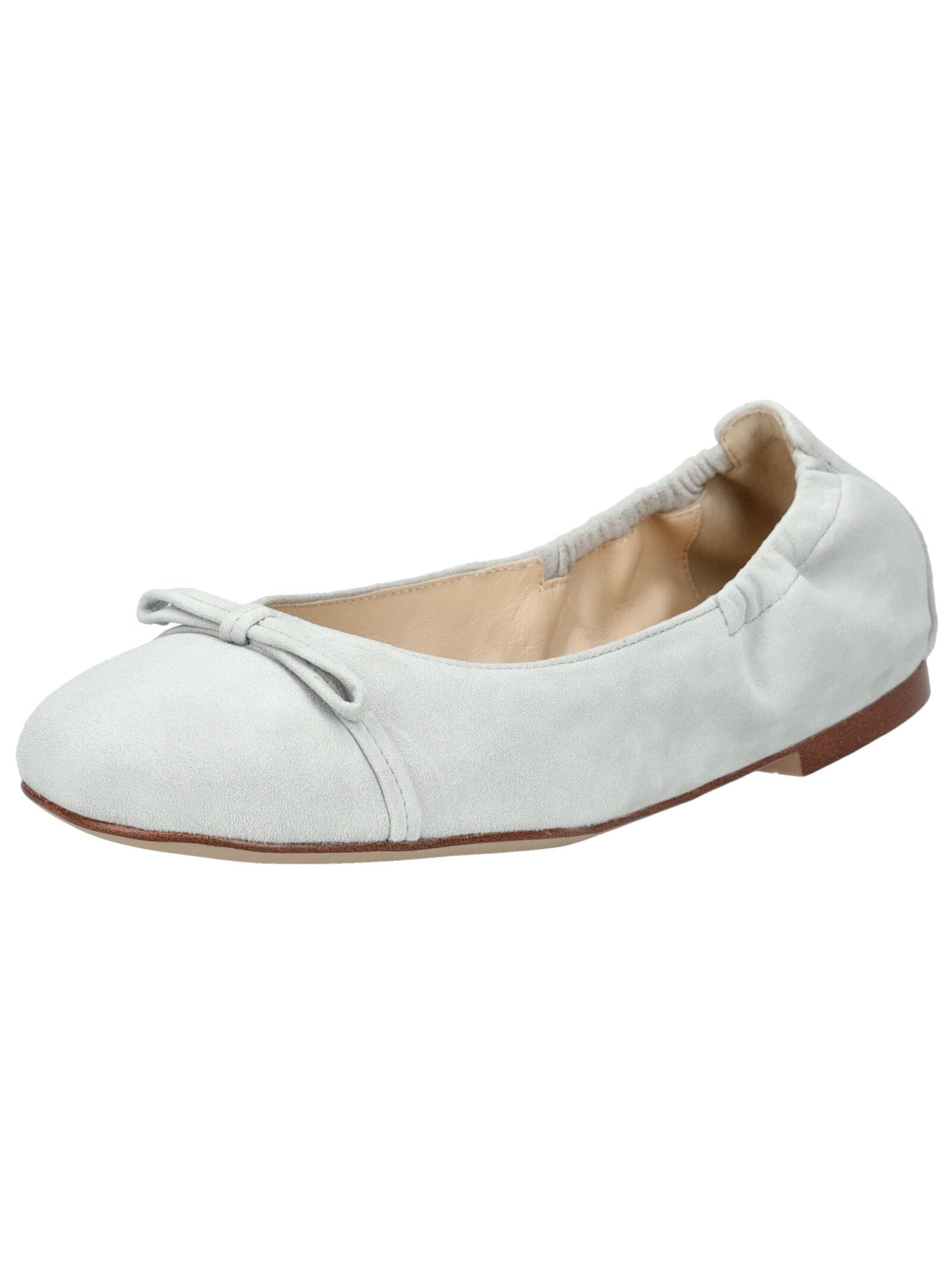 Ballerina HÖGL "Högl Ballerinas Leder", Damen, Gr. 38,5, blau (hellblau), Leder, Schuhe Ballerina