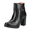 High-Heel-Stiefelette PIKOLINOS "PIKOLINOS Stiefelette Leder", Damen, Gr. 41, schwarz (schwarz, schwarz), Leder, casual, Schuhe