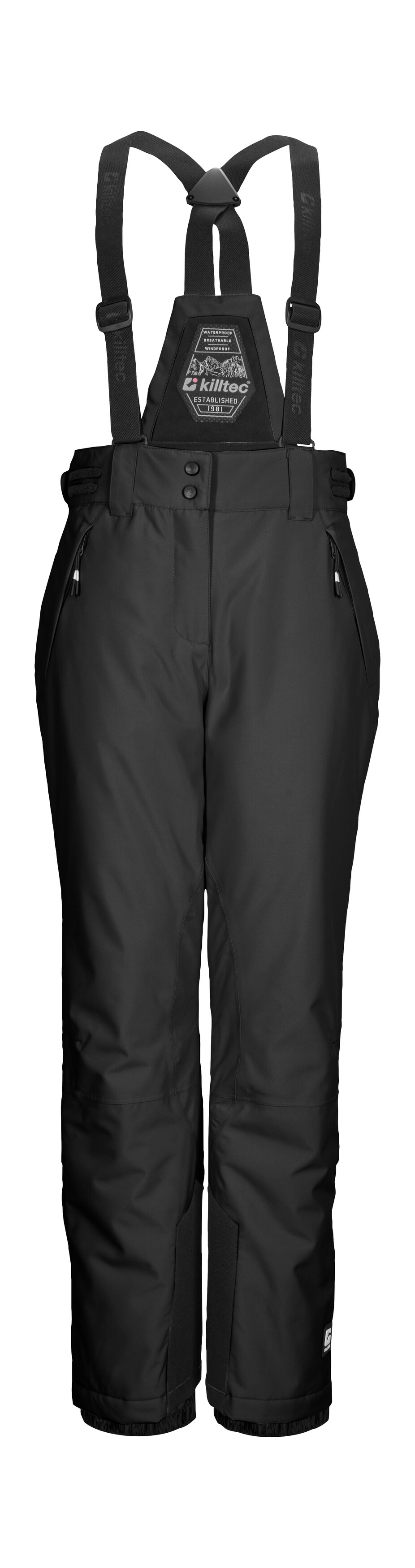 Skihose KILLTEC "KSW 213 GRLS SKI PNTS", Kinder, Gr. 152, Normalgrößen, schwarz, Oberstoff: 100% Polyester, Futter: 100% Polyester, Füllung: 100% Polyester, Hosen, Wasserdichte, atmungsaktive Skihose mit verstellbarer Taille Image