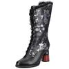 High-Heel-Stiefel LAURA VITA "LAURA VITA Stiefel Leder/Textil", Damen, Gr. 40, schwarz, Leder, Textil, casual, Schuhe