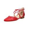 Ballerina PAUL GREEN "Paul Green Ballerinas Glattleder", Damen, Gr. 40, rot, Glattleder, casual, Schuhe