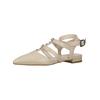 Schaftsandalette NERO GIARDINI "Nero Giardini Sandalen Nappaleder", Damen, Gr. 36, beige, Nappaleder, casual, Schuhe