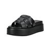 Pantolette BUFFALO "Buffalo Pantoletten Lederimitat", Damen, Gr. 39, schwarz, Lederimitat, casual, Schuhe