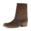 Westernstiefelette GABOR, Damen, Gr. 41, braun (cognac), Veloursleder, unifarben, modisch, Schuhe, Cowboyboots, Westernstiefel mit Best Fitting-Ausstattung