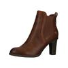 Stiefelette MUSTANG SHOES "Mustang Shoes Stiefelette Lederimitat/Textil", Damen, Gr. 40, braun (cognac), Lederimitat, Textil, casual, Schuhe