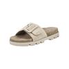 Pantolette ROHDE "Rohde Pantoletten Veloursleder", Damen, Gr. 37, beige (natur), Veloursleder, casual, Schuhe