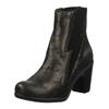 High-Heel-Stiefelette FLY LONDON "Fly London Stiefelette Leder", Damen, Gr. 37, grau (graphite), Leder, casual, Schuhe