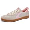 Slip-On Sneaker SKECHERS "HOTSHOT-EVERYDAY EASE", Damen, Gr. 37, beige (natur, rosa), Nylon, Veloursleder, Lederimitat, sportlich, Schuhe, Retro Sneaker, Schnürschuh mit Slip-ins