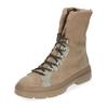 Schnürstiefelette PAUL GREEN "Paul Green Stiefelette Nubukleder", Damen, Gr. 38, beige, Nubukleder, casual, Schuhe