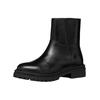 Stiefelette GEOX "Geox Stiefelette Leder/Textil", Damen, Gr. 37, schwarz (schwarz, schwarz), Leder, Textil, casual, Schuhe
