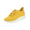 Sneaker GEOX "Geox Sneaker Veloursleder/Textil", Damen, Gr. 37, gelb, Veloursleder, Textil, casual, Schuhe