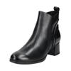 Stiefelette MARCO TOZZI "Marco Tozzi Stiefelette Leder", Damen, Gr. 39, schwarz, Leder, casual, Schuhe