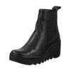 Stiefelette FLY LONDON "Fly London Stiefelette Leder/Textil", Damen, Gr. 42, schwarz (schwarz, schwarz), Leder, Textil, casual, Schuhe