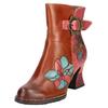 Stiefelette LAURA VITA "LAURA VITA Stiefelette Leder", Damen, Gr. 39, braun (camel), Leder, casual, Schuhe