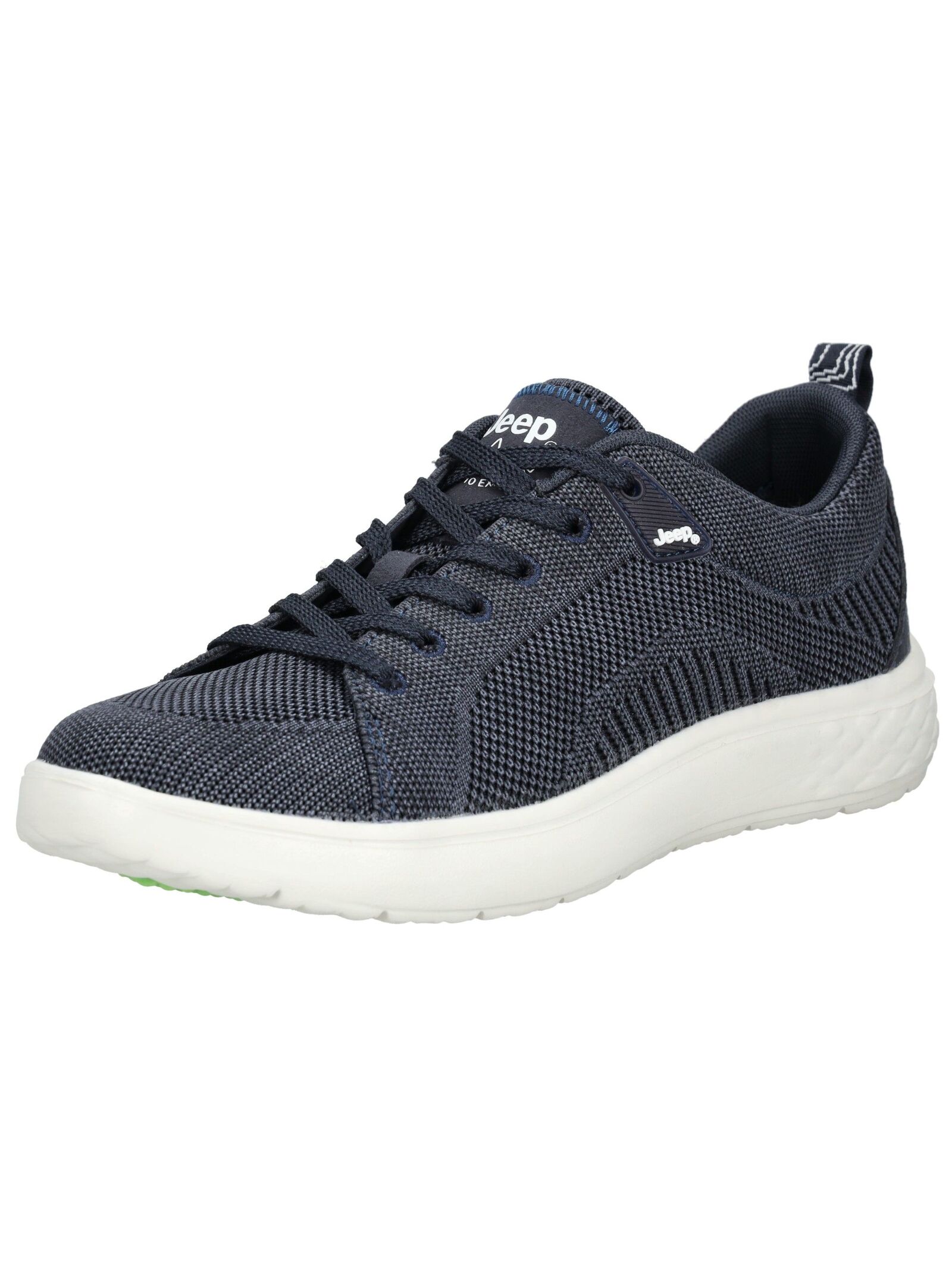 Sneaker JEEP "Jeep Sneaker Lederimitat/Textil", Herren, Gr. 44, blau (navy), Lederimitat, Textil, Casual, Schuhe