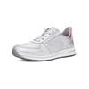 Sneaker ARA "Ara Sneaker Leder", Damen, Gr. 40, silber, rosa, Leder, casual, Schuhe