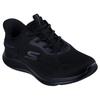Slip-On Sneaker SKECHERS "SKECH-LITE PRO 2.0", Damen, Gr. 38, schwarz, Textil, unifarben, sportlich, Schuhe, Freizeitschuh, Slipper mit Slip-Ins